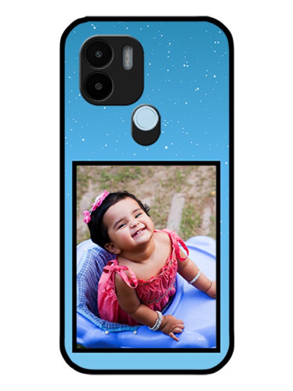 Custom Poco C51 Custom Glass Mobile Case - Wave Pattern Colorful Design