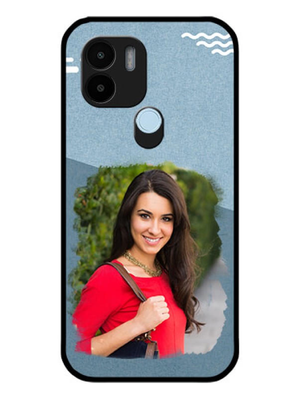 Custom Poco C51 Custom Glass Mobile Case - Grunge Line Art Design