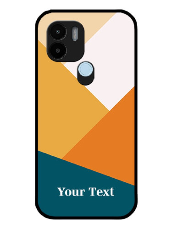 Custom Poco C51 Personalized Glass Phone Case - Stacked Multi-colour Design