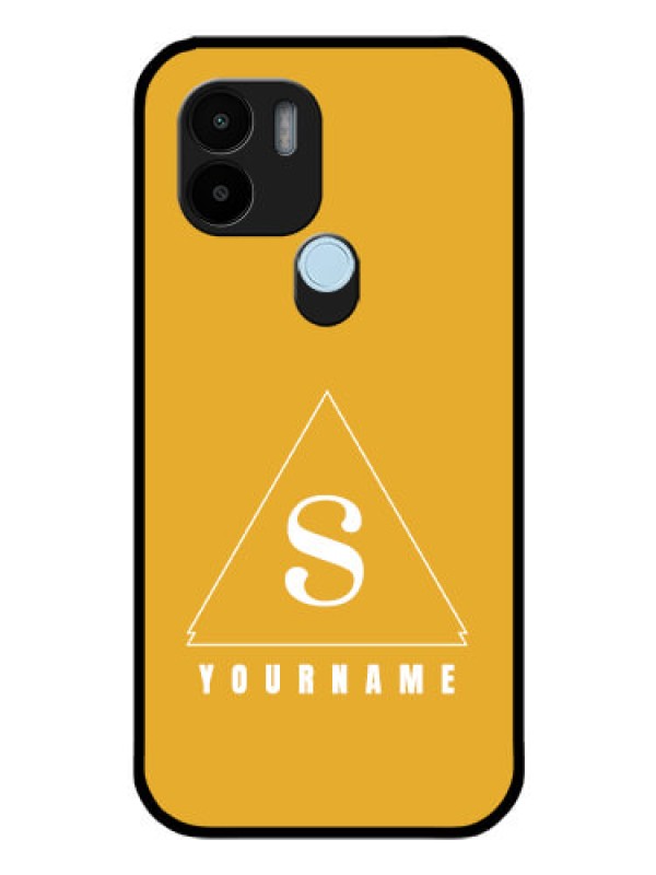 Custom Poco C51 Personalized Glass Phone Case - simple triangle Design
