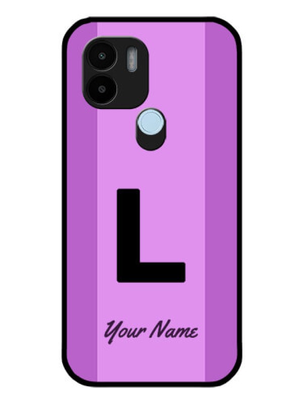 Custom Poco C51 Custom Glass Phone Case - Tricolor custom text Design