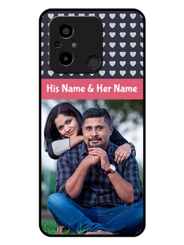 Custom Poco C55 Custom Glass Mobile Case - Love Symbols Design