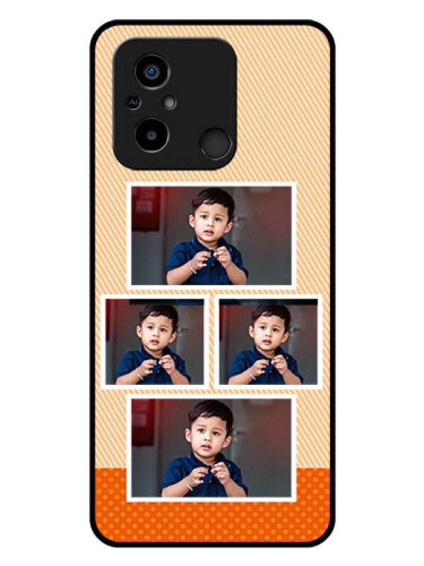 Custom Poco C55 Photo Printing on Glass Case - Bulk Photos Upload Design