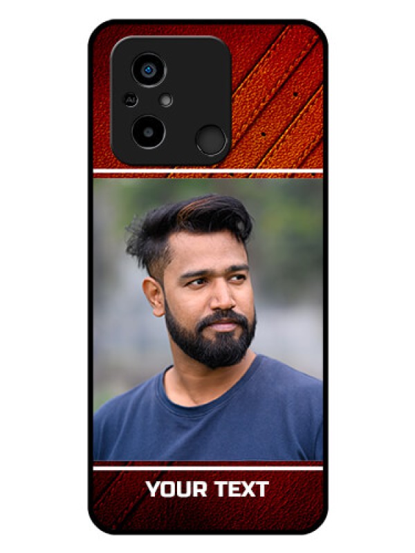 Custom Poco C55 Personalized Glass Phone Case - Leather Phone Case Design