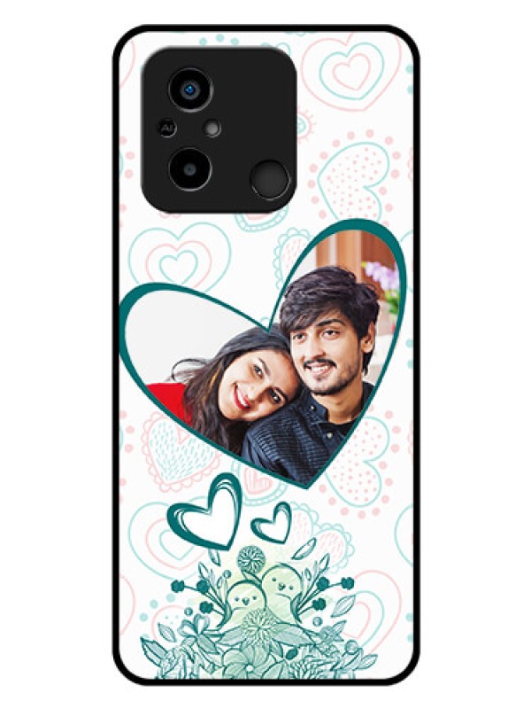 Custom Poco C55 Photo Printing on Glass Case - Premium Couple Design