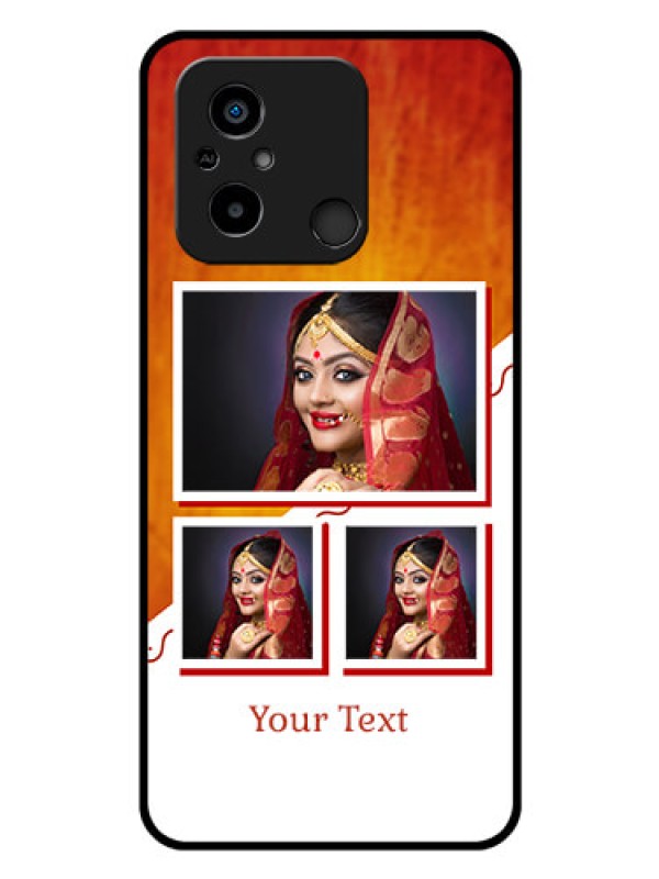 Custom Poco C55 Custom Glass Phone Case - Wedding Memories Design