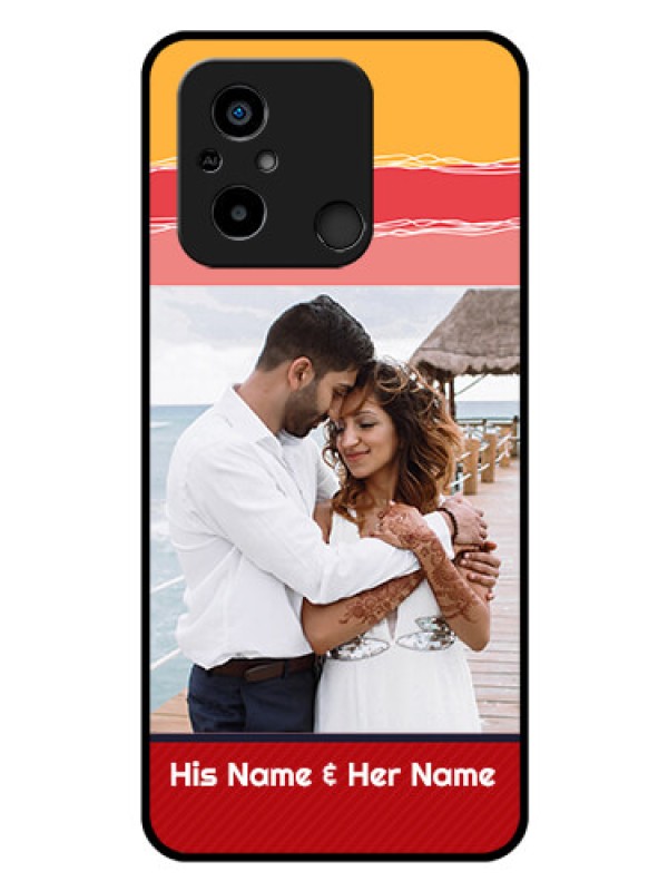 Custom Poco C55 Custom Glass Mobile Case - Colorful Case Design