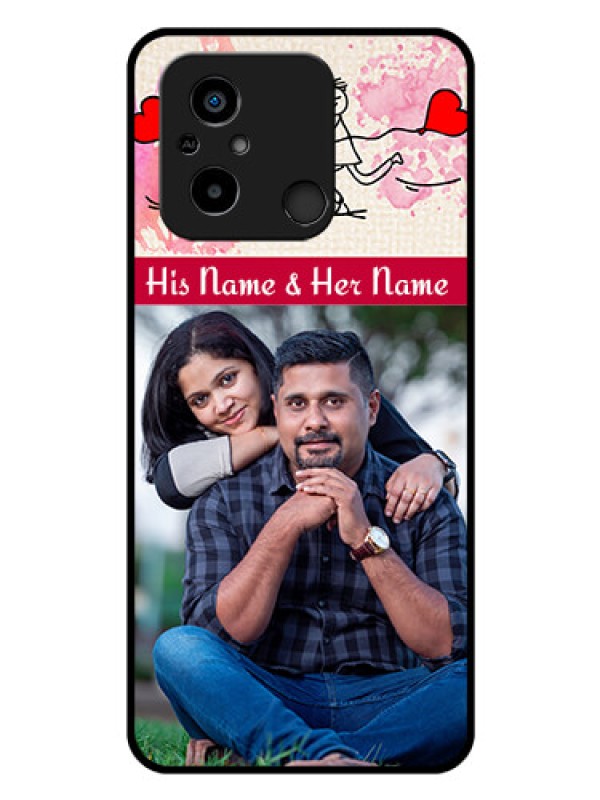 Custom Poco C55 Photo Printing on Glass Case - You and Me Case Design