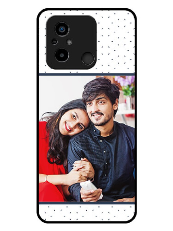 Custom Poco C55 Personalized Glass Phone Case - Premium Dot Design