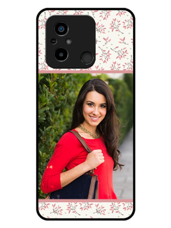 Custom Poco C55 Custom Glass Phone Case - Premium Floral Design