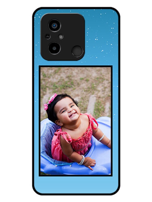 Custom Poco C55 Custom Glass Mobile Case - Wave Pattern Colorful Design