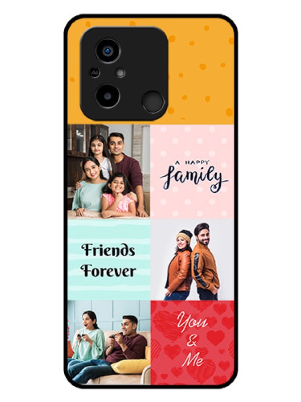 Custom Poco C55 Personalized Glass Phone Case - Images with Quotes Design