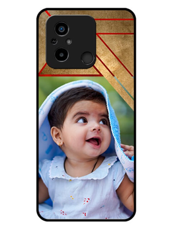 Custom Poco C55 Personalized Glass Phone Case - Gradient Abstract Texture Design