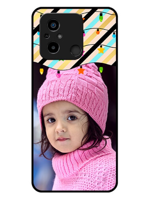 Custom Poco C55 Custom Glass Mobile Case - Lights Hanging Design