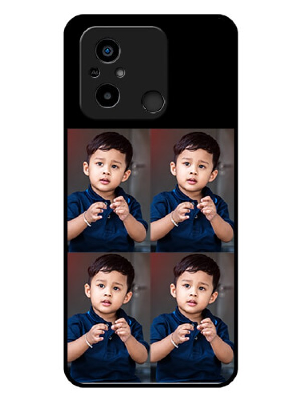 Custom Poco C55 4 Image Holder on Glass Mobile Cover