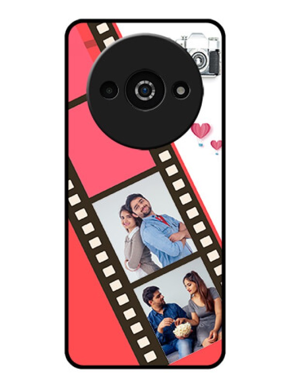 Custom Poco C61 Custom Glass Phone Case - 3 Image Holder With Film Reel