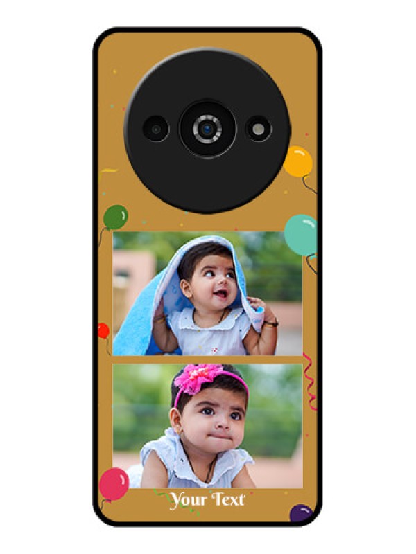 Custom Poco C61 Custom Glass Phone Case - Image Holder With Birthday Celebrations Design