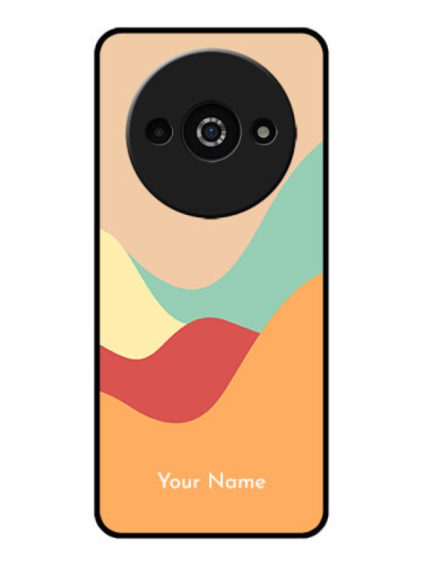Custom Poco C61 Custom Glass Phone Case - Ocean Waves Multi - Colour Design