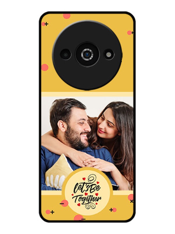 Custom Poco C61 Custom Glass Phone Case - Lets Be Together Design