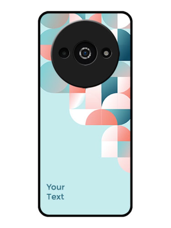 Custom Poco C61 Custom Glass Phone Case - Stylish Semi - Circle Pattern Design