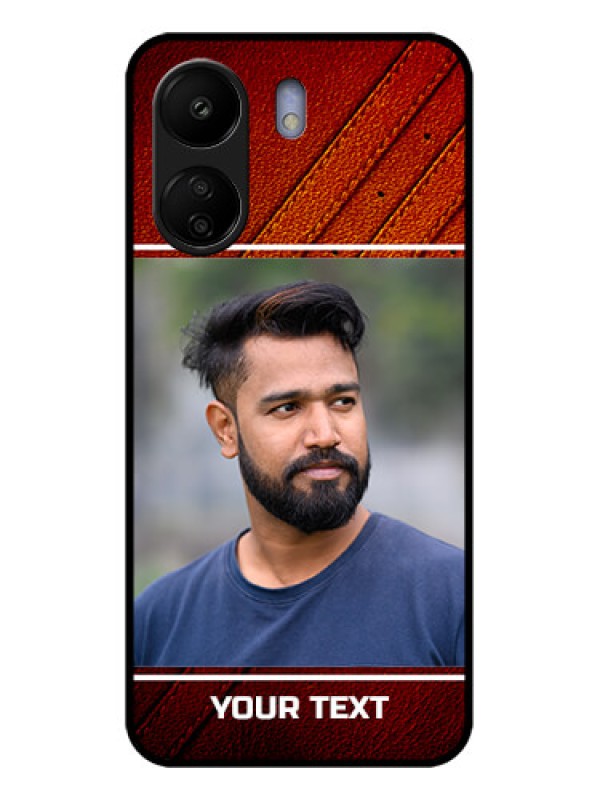 Custom Poco C65 Custom Glass Phone Case - Leather Phone Case Design