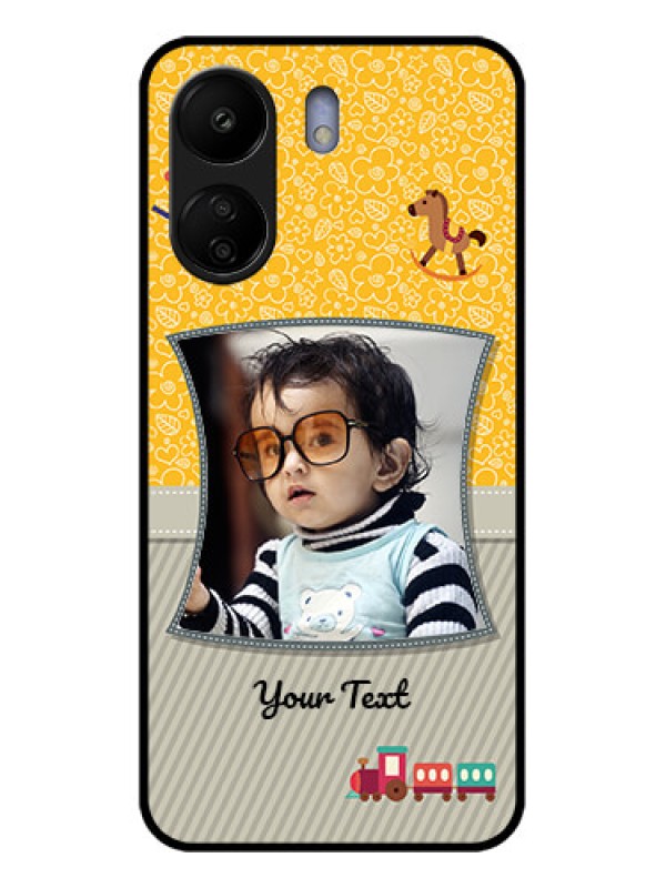 Custom Poco C65 Custom Glass Phone Case - Baby Picture Upload Design