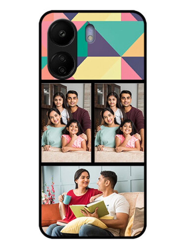 Custom Poco C65 Custom Glass Phone Case - Bulk Pic Upload Design