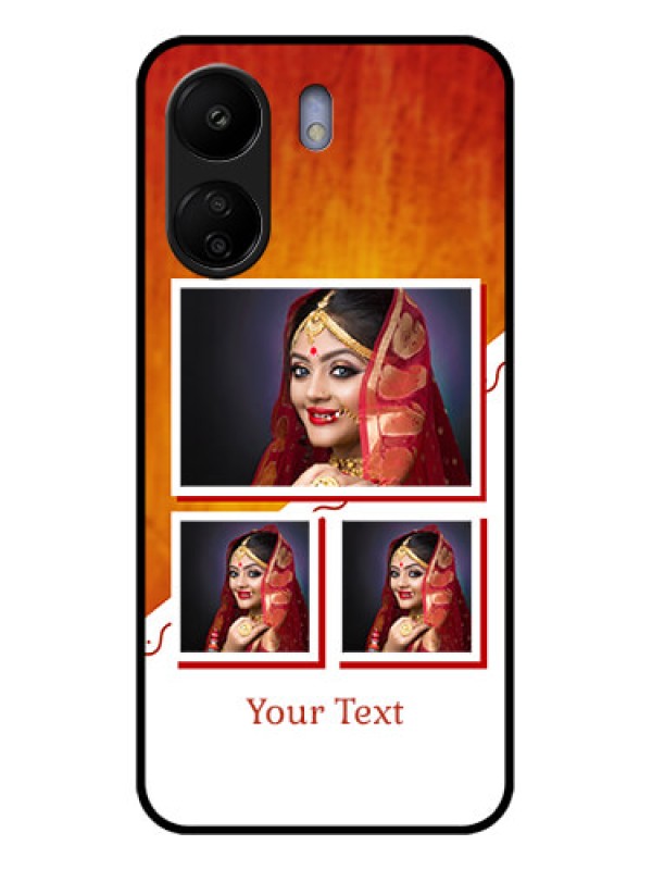 Custom Poco C65 Custom Glass Phone Case - Wedding Memories Design