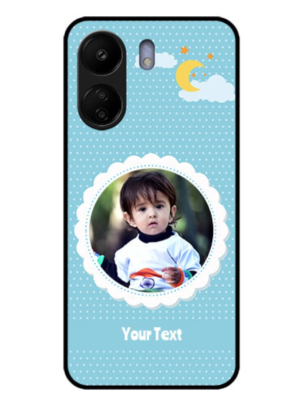 Custom Poco C65 Custom Glass Phone Case - Violet Pattern Design