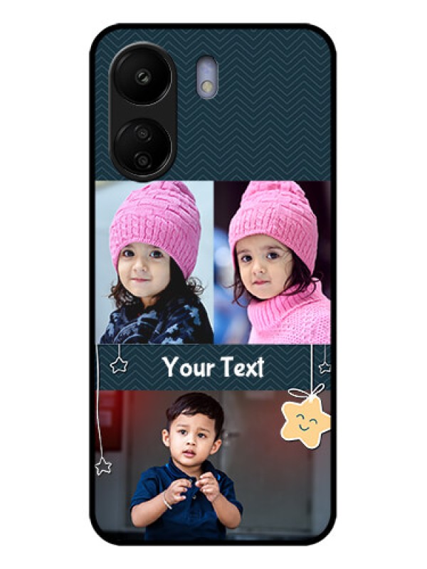 Custom Poco C65 Custom Glass Phone Case - Hanging Stars Design