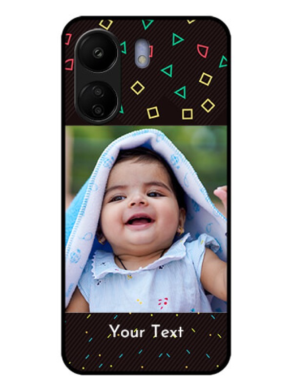 Custom Poco C65 Custom Glass Phone Case - With Confetti Birthday Design