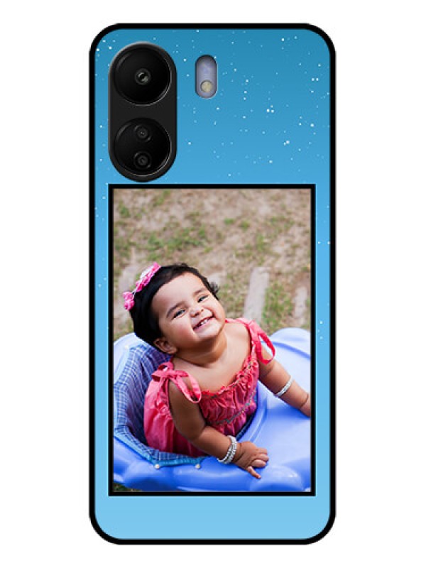 Custom Poco C65 Custom Glass Phone Case - Wave Pattern Colorful Design