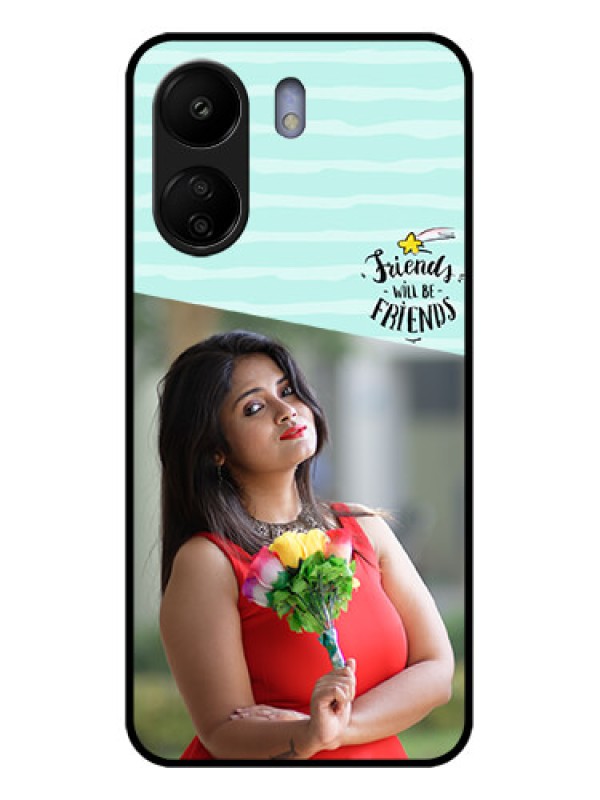 Custom Poco C65 Custom Glass Phone Case - Friends Picture Icon Design