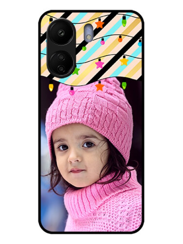 Custom Poco C65 Custom Glass Phone Case - Lights Hanging Design