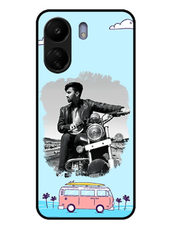 Custom Poco C65 Custom Glass Phone Case - Travel & Adventure Design