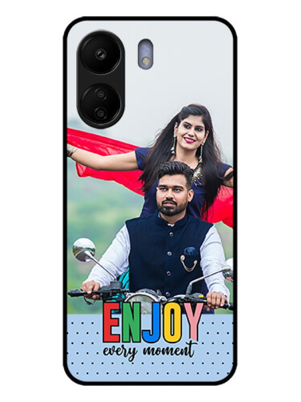 Custom Poco C65 Custom Glass Phone Case - Enjoy Every Moment Design