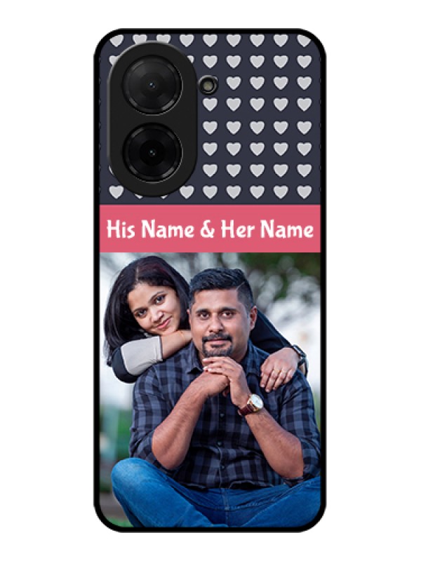 Custom Poco C71 Custom Glass Phone Case - Love Symbols Design
