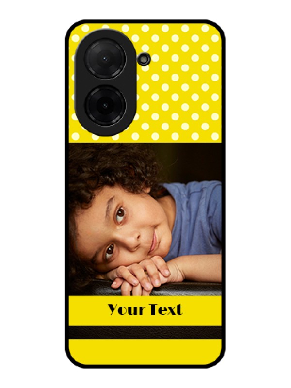 Custom Poco C71 Custom Glass Phone Case - Bright Yellow Case Design