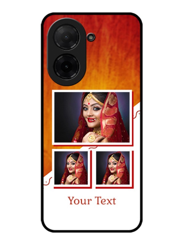 Custom Poco C71 Custom Glass Phone Case - Wedding Memories Design