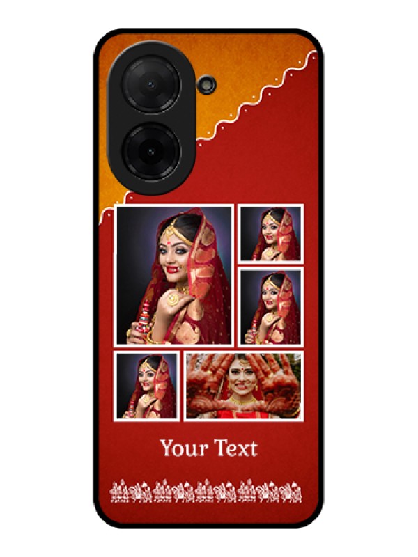 Custom Poco C71 Custom Glass Phone Case - Wedding Pic Upload Design