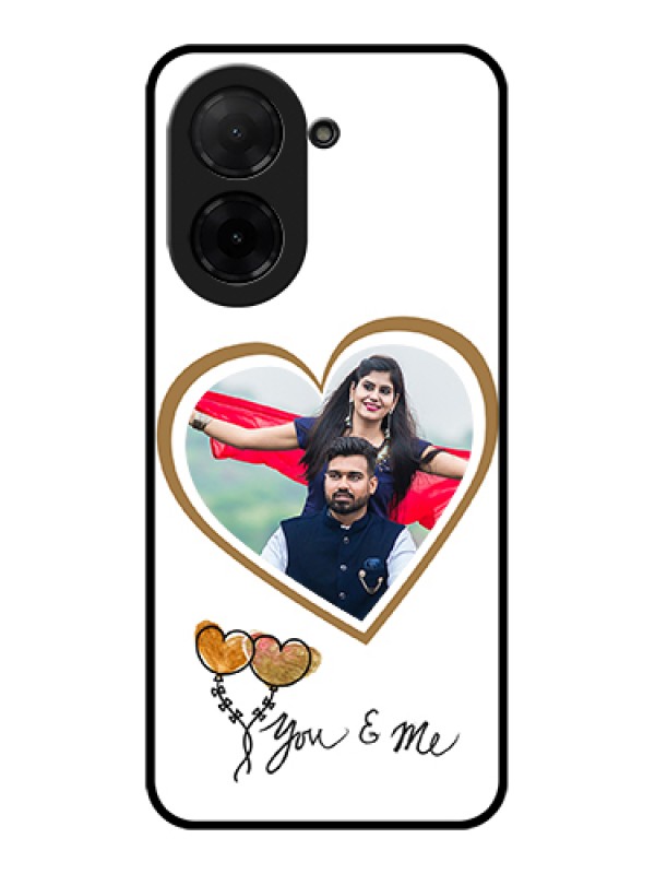 Custom Poco C71 Custom Glass Phone Case - You & Me Design