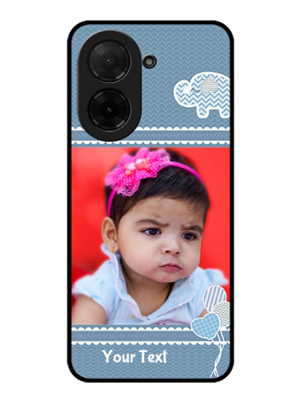 Custom Poco C71 Custom Glass Phone Case - With Kids Pattern Design