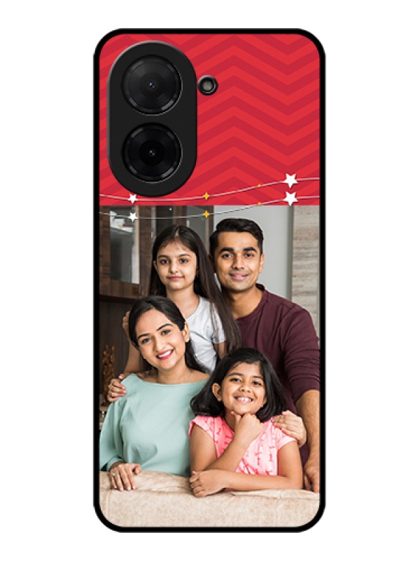 Custom Poco C71 Custom Glass Phone Case - Happy Family Design