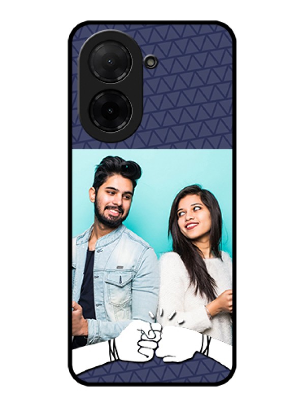 Custom Poco C71 Custom Glass Phone Case - With Best Friends Design