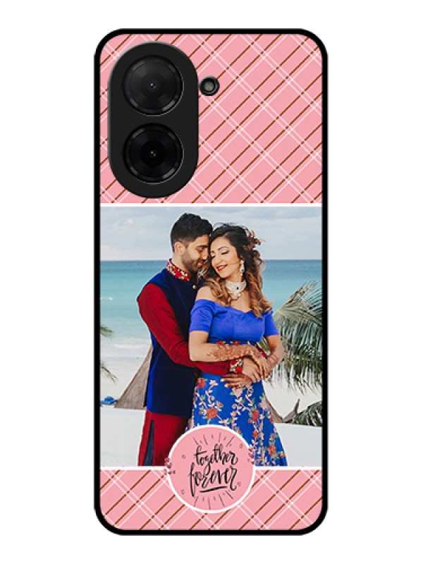 Custom Poco C71 Custom Glass Phone Case - Together Forever Design