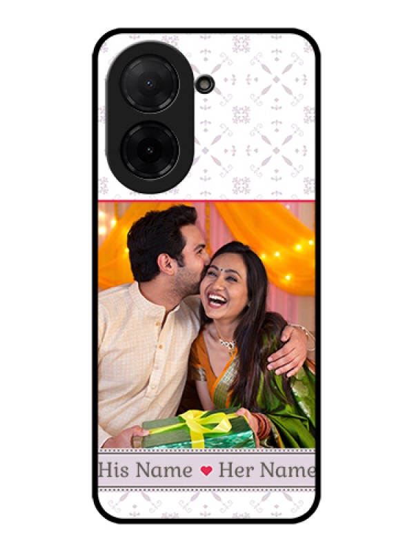 Custom Poco C71 Custom Glass Phone Case - With Photo And Ethnic Design