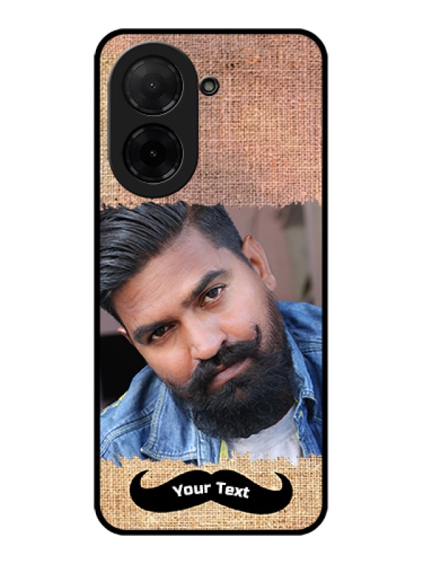 Custom Poco C71 Custom Glass Phone Case - With Texture Design