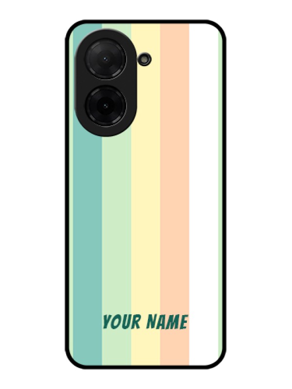Custom Poco C71 Custom Glass Phone Case - Multi - Colour Stripes Design