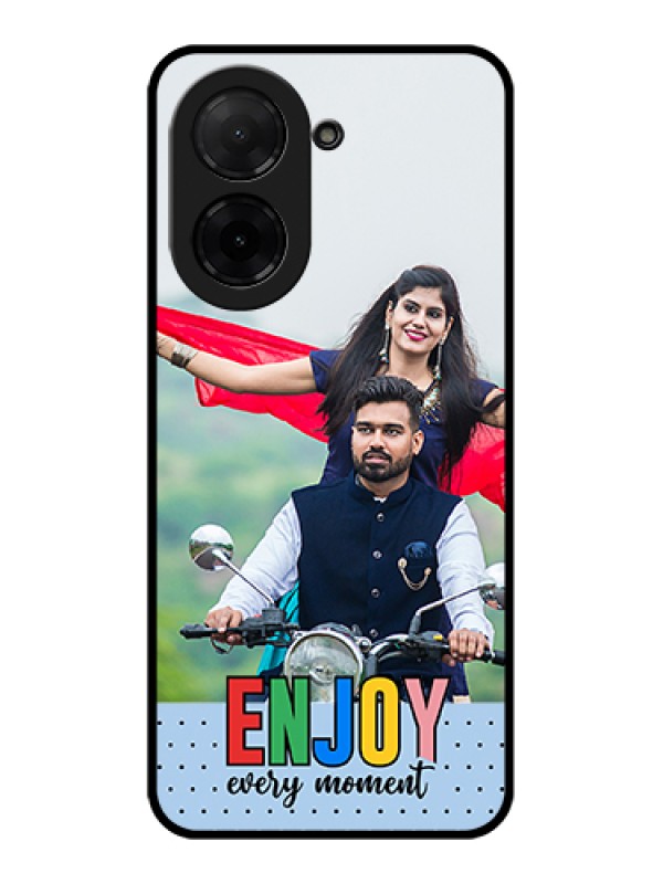 Custom Poco C71 Custom Glass Phone Case - Enjoy Every Moment Design