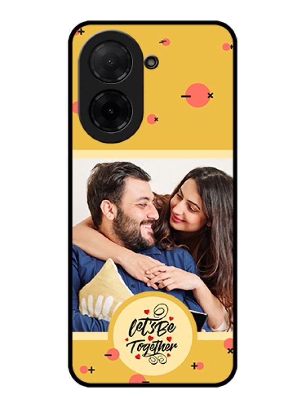 Custom Poco C71 Custom Glass Phone Case - Lets Be Together Design